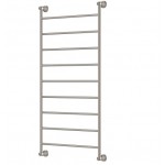 Lillian Heated Towel Rail, 600 x 1208mm, Brushed Nickel 9 Bars